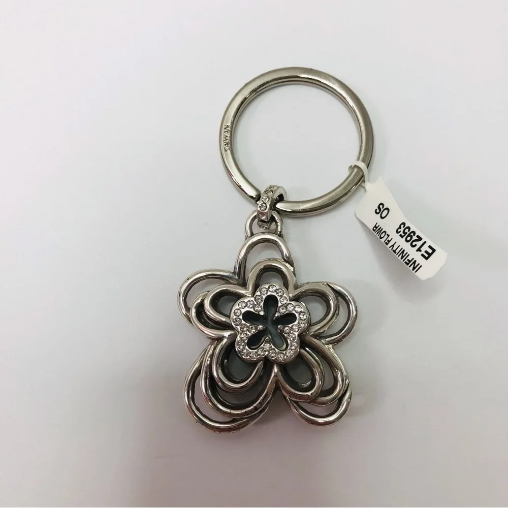 New BRIGHTON Silver Flower Key Chain